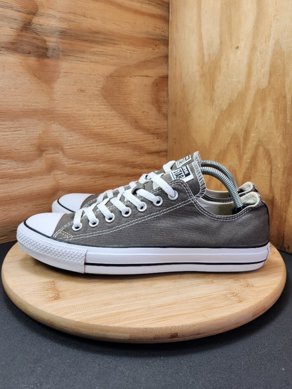 Converse Chuck Taylor All Star OX Womens Gray Low Top Sneakers Size 11 - Picture 4 of 9